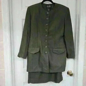 Clio Olivegreen Elegant Suit,Size 12